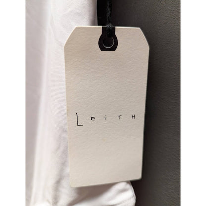 Leith Women's Small Solid White Scoop Neck Bodysuit NWT Thong Casual Layering