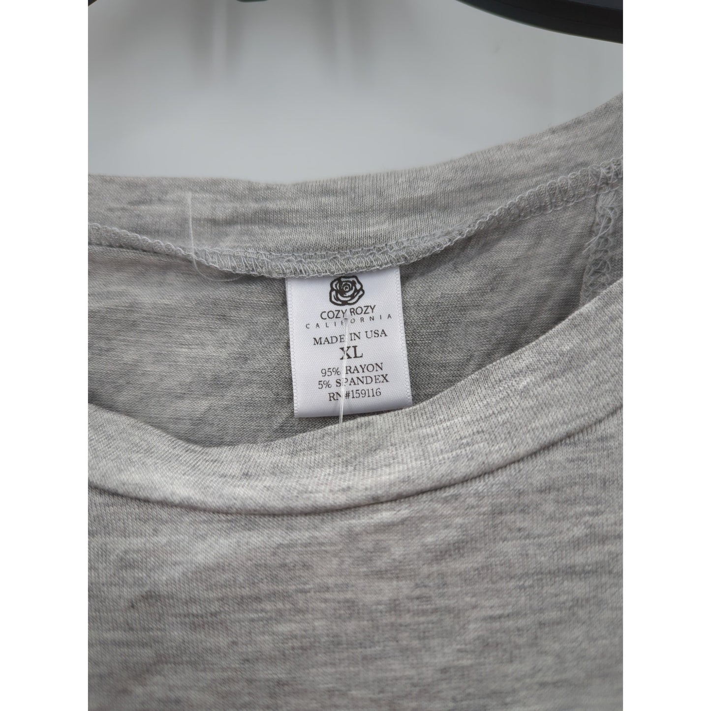 Life Is Good Gray Floral Peace Sign Long Sleeve Tulip Back Graphic Tee Shirt XL