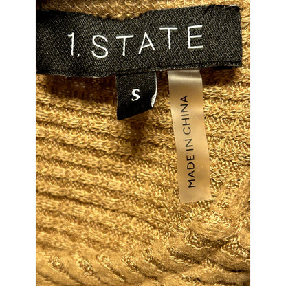 1.STATE NWT Wild Oak Knot Back Waffle Knit Sweater Top Size Extra-Small XS NEW