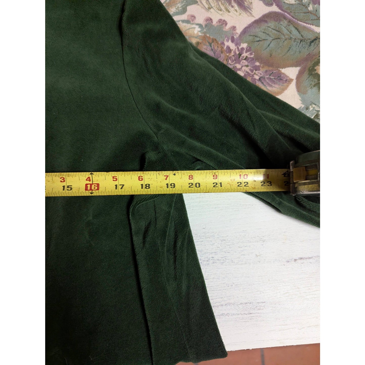 Vintage Kim Rogers Green Velour Tracksuit Set Zip Jacket Pants Y2K Lounge Medium