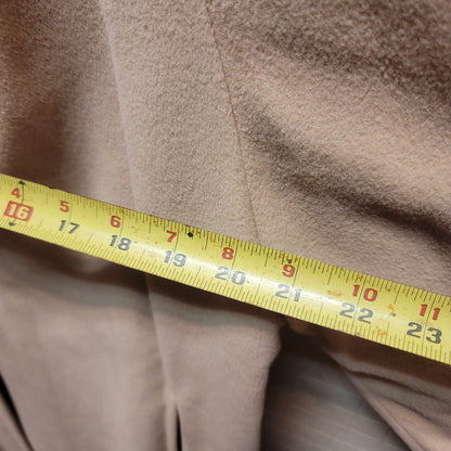 Kashmiracle Faux Cashmere Vintage wool coat Faux Fur Collar Tan Camel 1950s Med