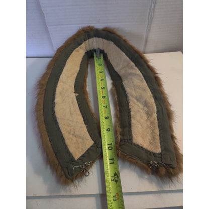 Vintage Real Fur Collar Wrap Stole Coat Collar Crafting Costume