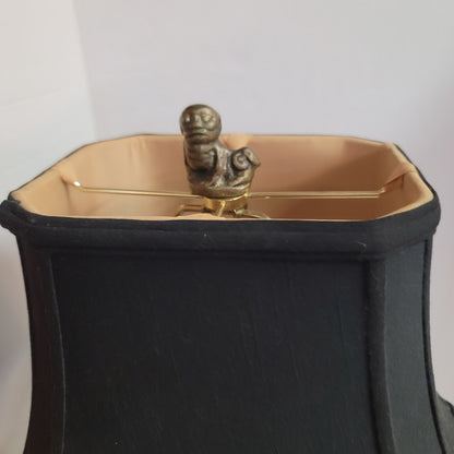 Mid Century Large Asian Brass incense burner table lamp 1960's Dragon Motif