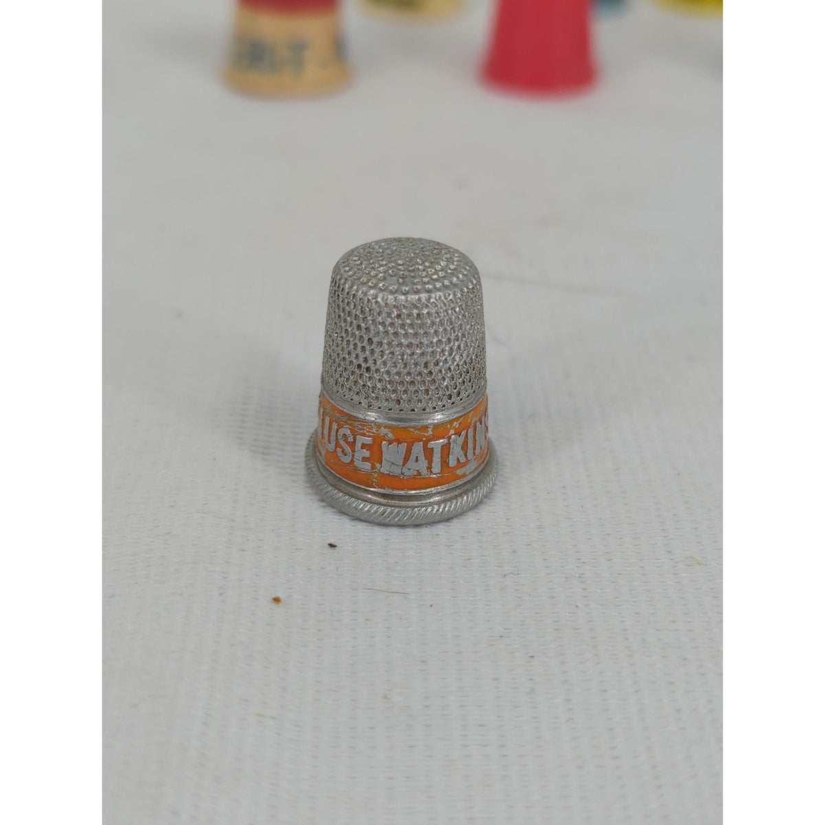 Lot of 12 Vintage And Modern Thimbles Advertising Souvenir Metal Cabbage Patch