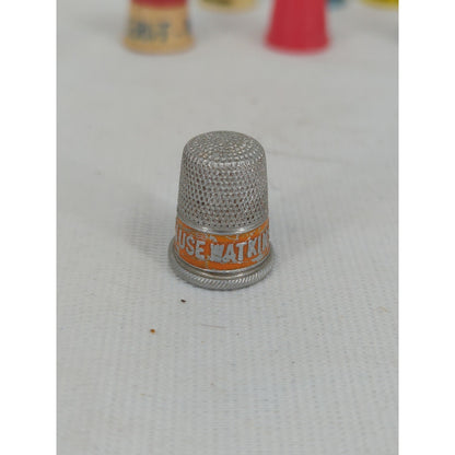 Lot of 12 Vintage And Modern Thimbles Advertising Souvenir Metal Cabbage Patch