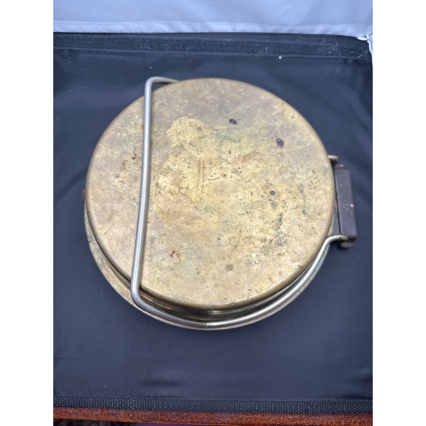 Vintage WESTA 3 KG scale wall mound brass bowl Germany European Farmhouse