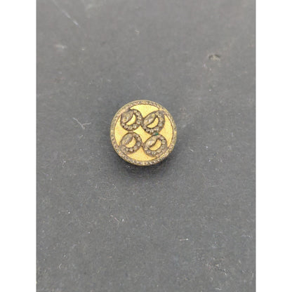 LOT of 15 Antique Vintage Victorian Brass Mixed Materials Buttons ESTATE FIND G