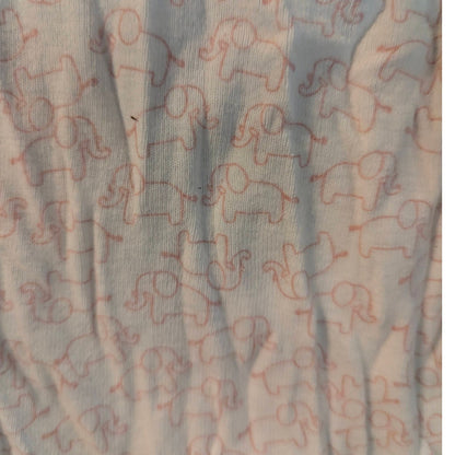 Carter's Baby Girls Pink Elephant Print Long-Sleeve Bodysuit 9M