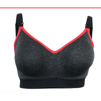 Sugar Candy Crush Fuller Bust Seamless small Wire-free Nursing Bra Charcoal NEW