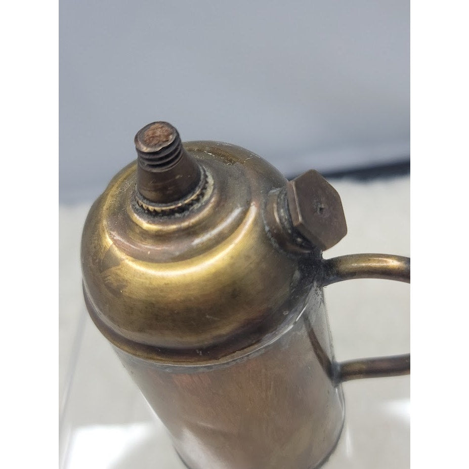 Antique Brass Table Lighter Tankard Handle Style Industrial Steampunk Nautical