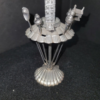 Vintage Camino Shell Torre de Hércules Tooth pick skewers Tapas Server Barware