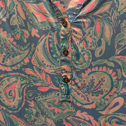 XXS Lilly Pulitzer charlee tunic dress in zanzibar blue fish kiss print