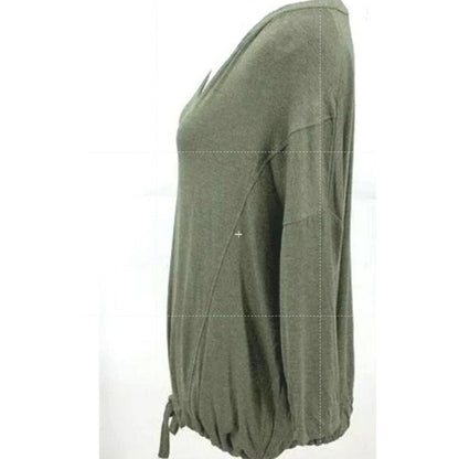 H by Bordeaux Drawstring Waist 3/4 Sleeve Top Sz XL/Extra Large in Sage NWT