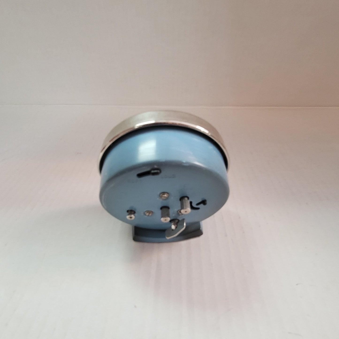 Alarm Clock Westclox Baby Ben Working Fashion Brite Wedgewood Blue Dial Oval VTG