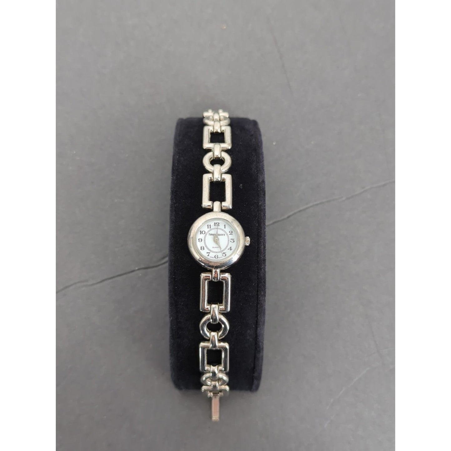 Vintage Times Square Geometric Bracelet Watch Silver Needs battery