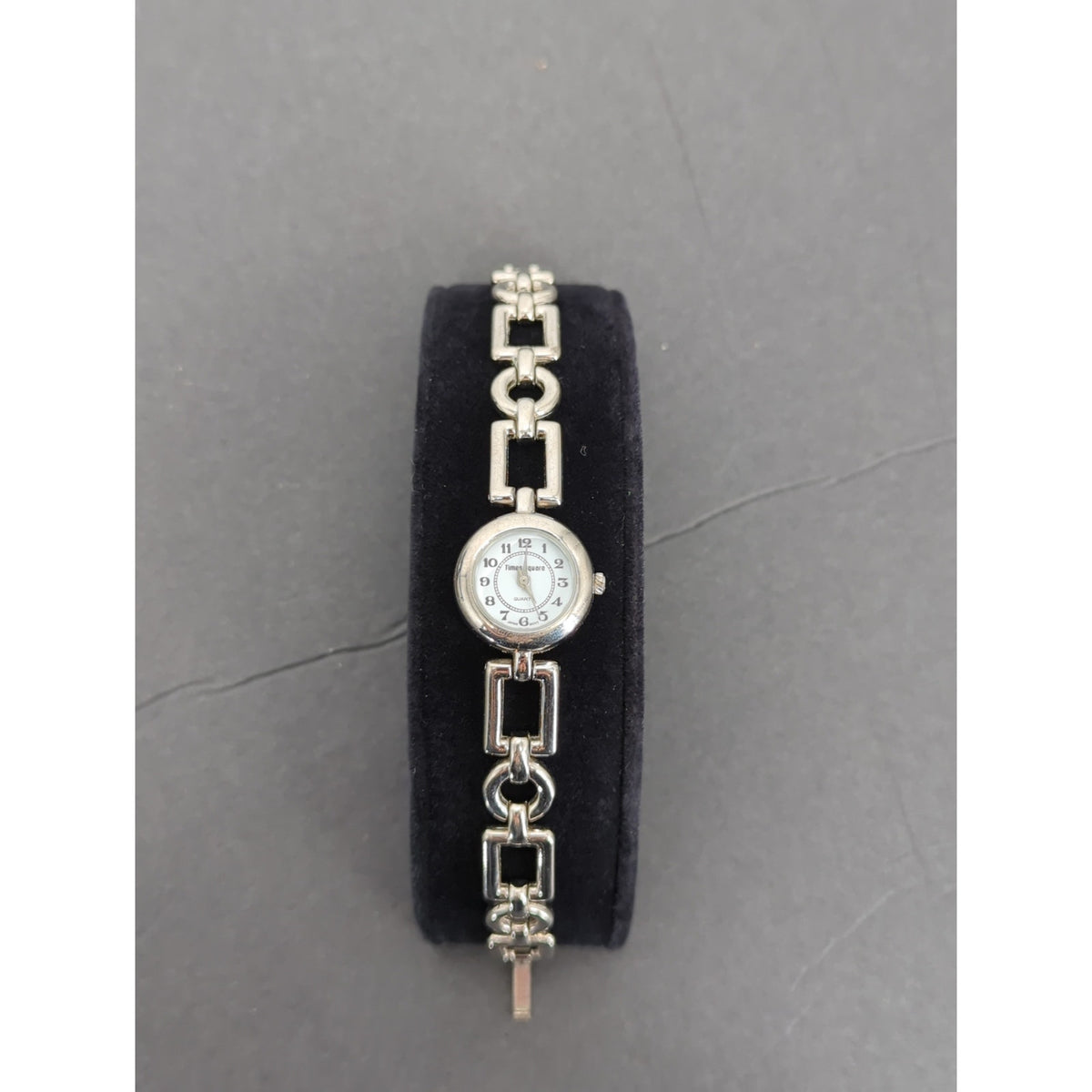 Vintage Times Square Geometric Bracelet Watch Silver Needs battery
