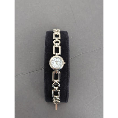 Vintage Times Square Geometric Bracelet Watch Silver Needs battery