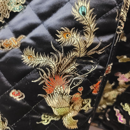 Uniform John Paul Richard VINTAGE Satin Asian Embroidery Dragon Jacket 1980s