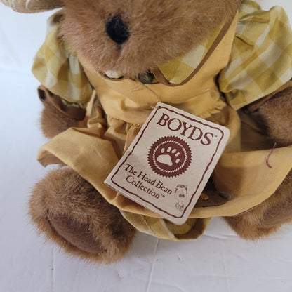 Vintage Boyds Bears Head Bean Collection Gretchen Marie Pearsley Plush With Tag