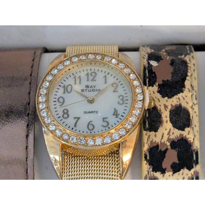 Vintage Bay Studio Interchangeable Watch Gift Set 5 Bands 2 Bezels cases