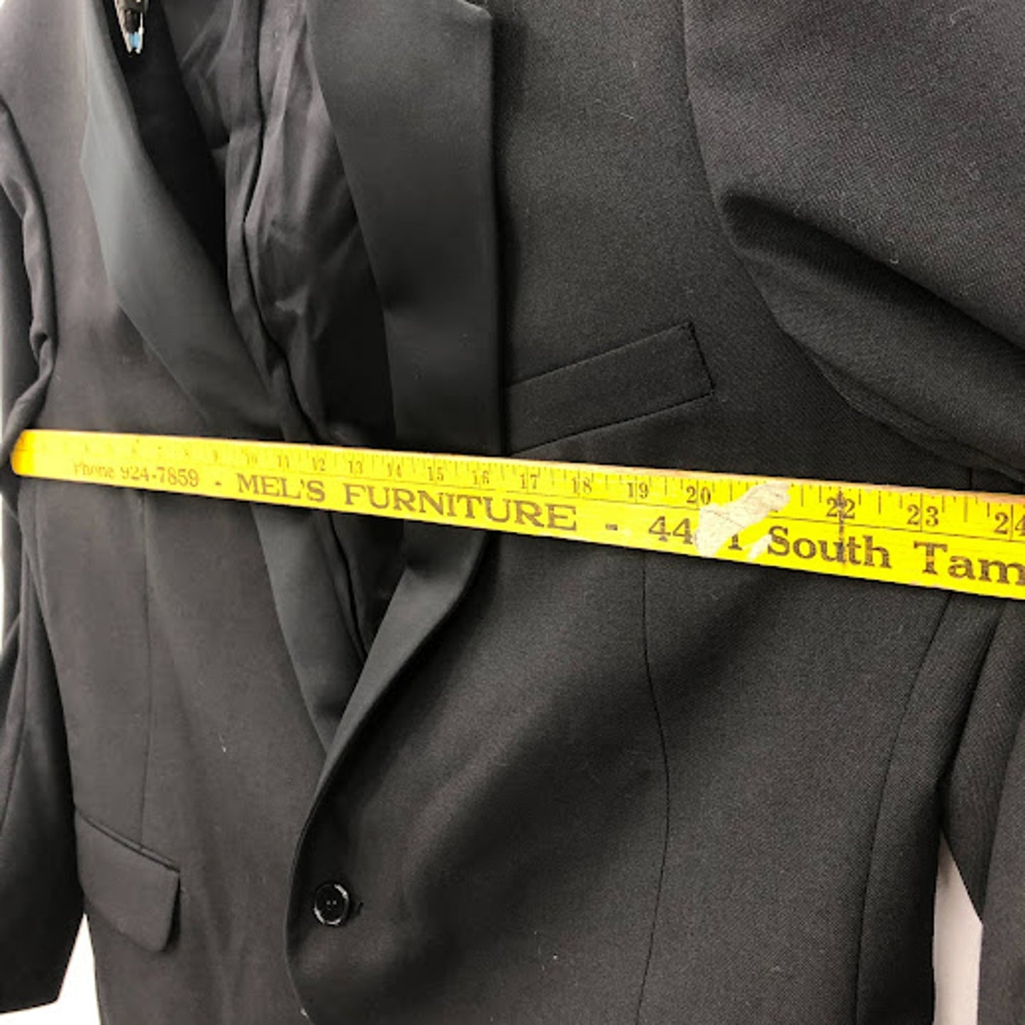Tuxedo Black Pants Mens 41 Long Made Romania Flat Front 28" Inseam VINTAGE