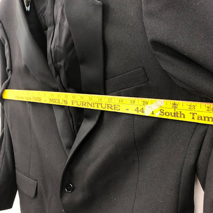 Tuxedo Black Pants Mens 41 Long Made Romania Flat Front 28" Inseam VINTAGE