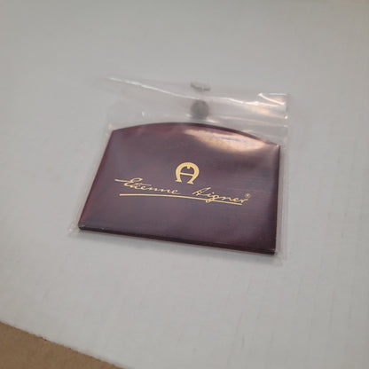 Etienne Aigner Burgundy Wine Clutch with Mirror No shoulder strap
