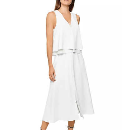 Reiss Viola Cream Layered size 16 dress midi NEW plus formal summer sleeveless