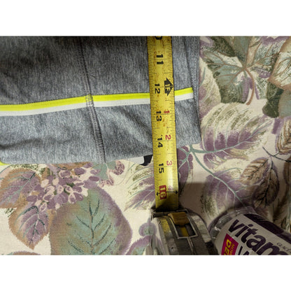 Free People Movement Grey Neon Yellow Trim High Waist Leggings Large NWT