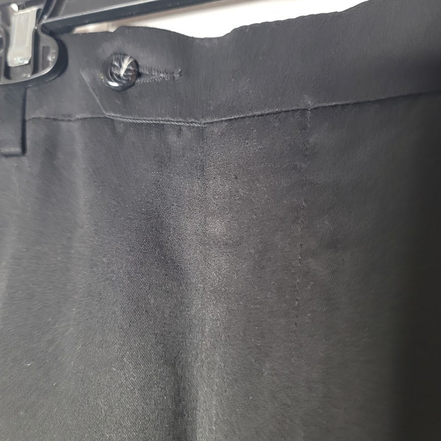 George Mens Black Soot Dress Pants Trousers 38W x 29L Tab Closure