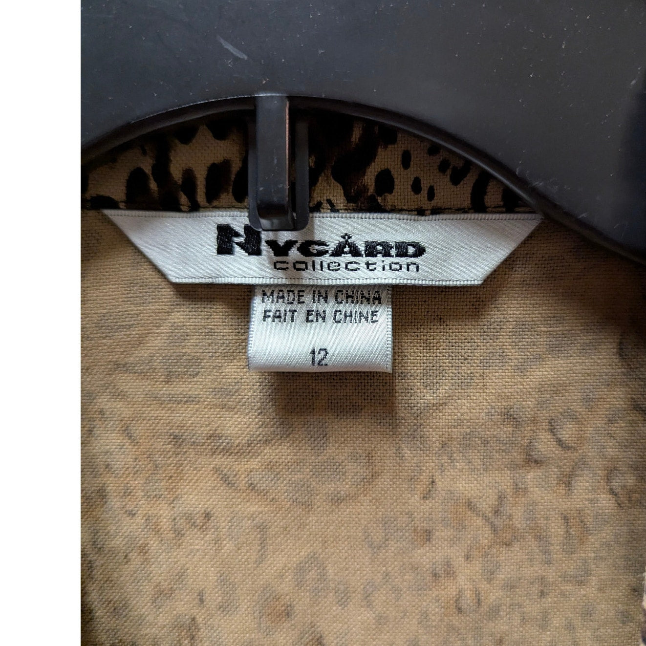 NWT Nygard Collection Silk Cotton Blend Animal Print Vest Top button up Cheetah