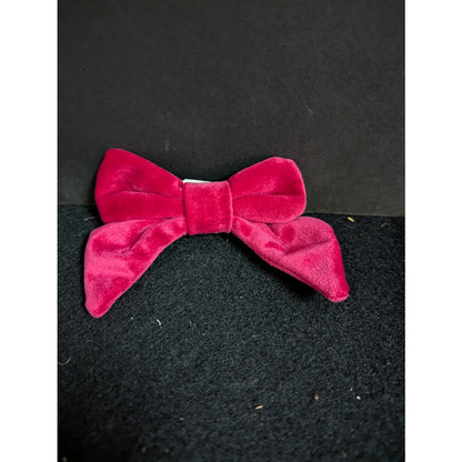 LELE SADOUGHI small  4" cranberry Velvet Bow new barrette crimson