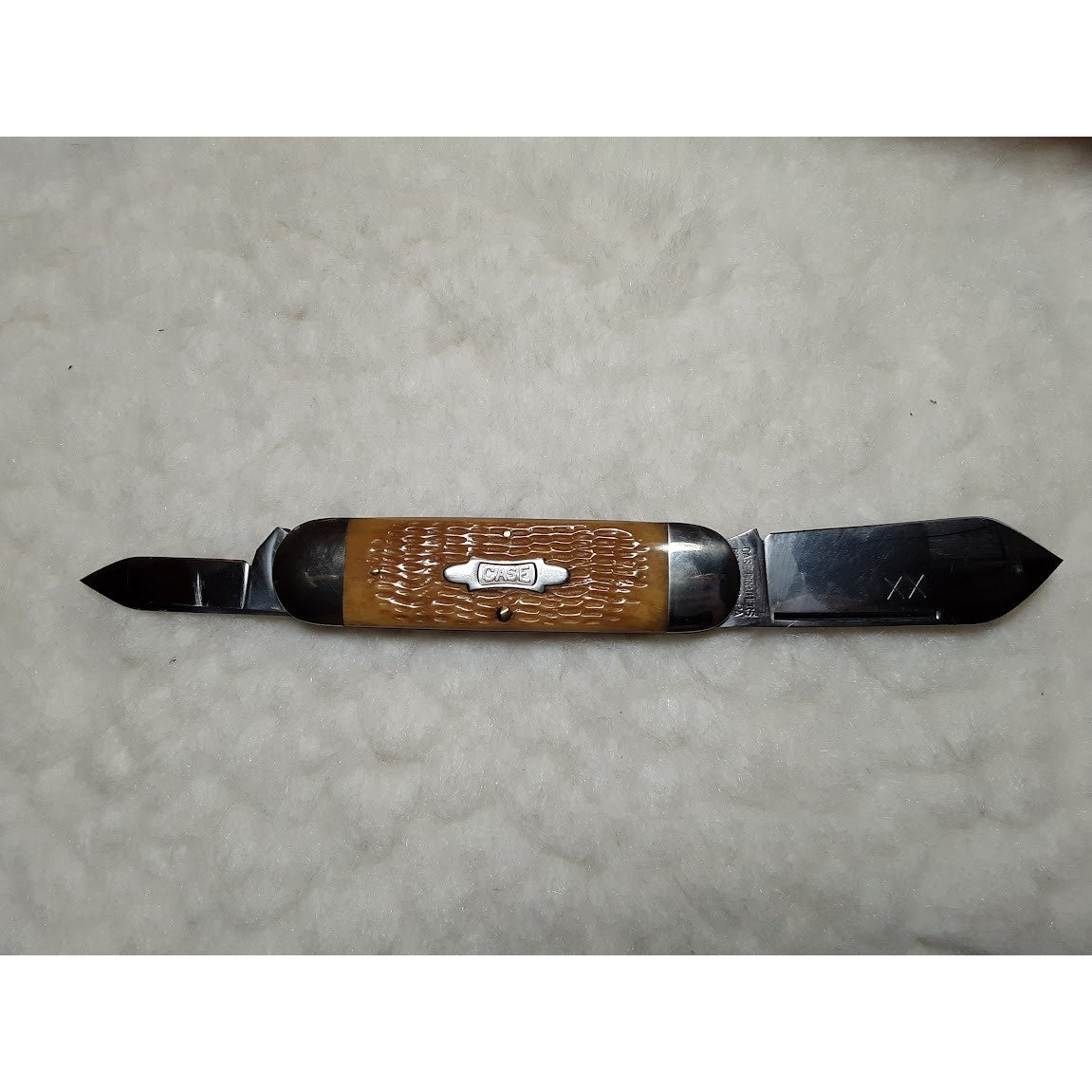 Case XX Folding Pocket KNIFE Elephant Toenail 62050 Light Brown Bone Sunfish 94