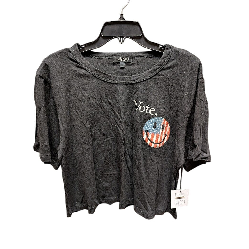 La La Land Size Large crop top shirt Tshirt short sleeve VOtE graphic