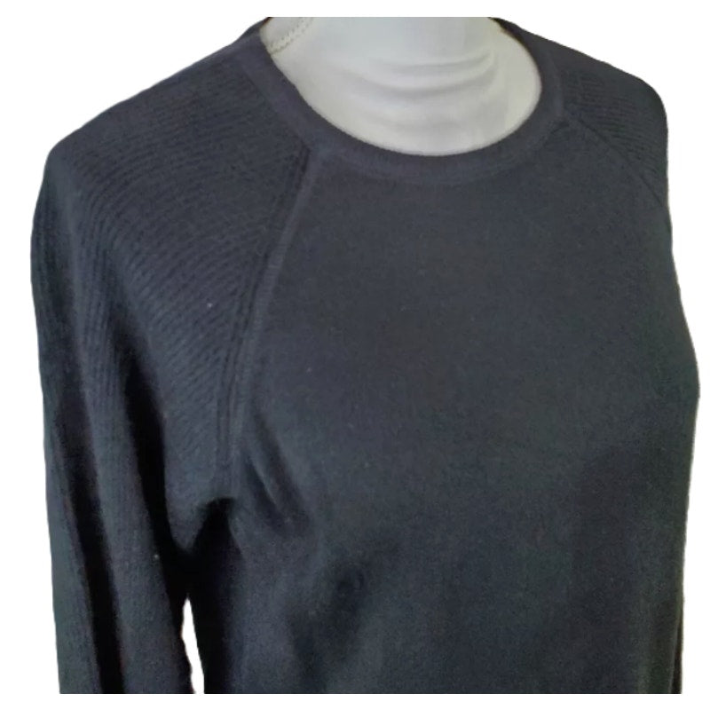 NWT Sweet Romeo Modern Crew Neck Raglan Sleeve Sweater Sz Small in Black