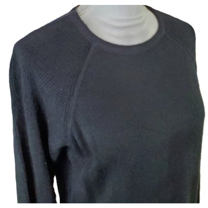 NWT Sweet Romeo Modern Crew Neck Raglan Sleeve Sweater Sz Small in Black