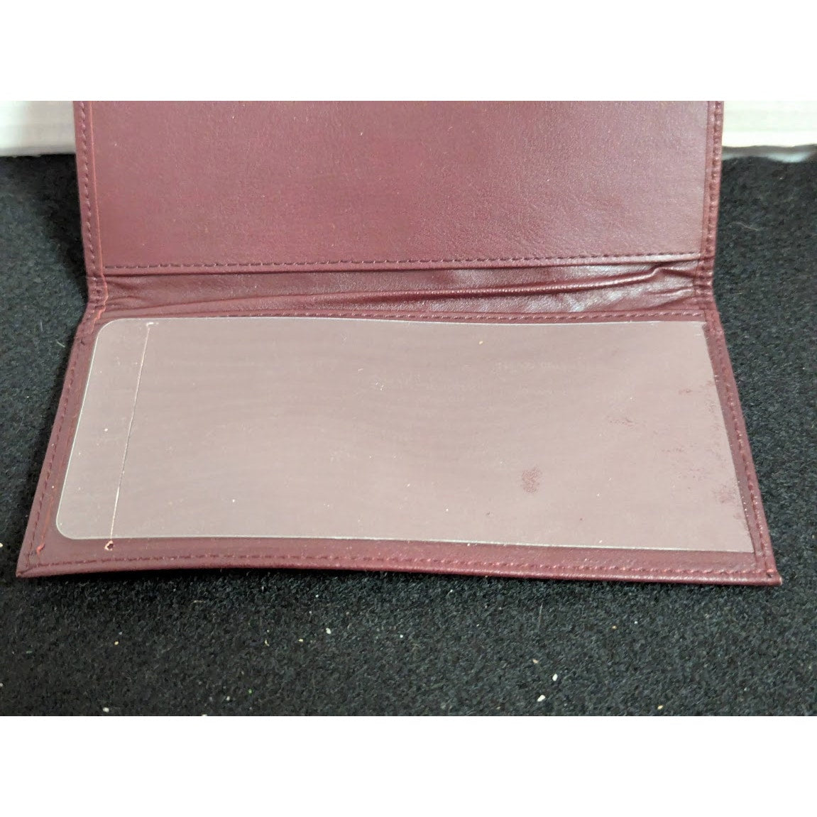 Etienne Aigner Wallet Basketweave Burgundy wine checkbook cover leather