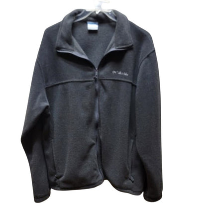 Columbia men's Size XL fleece full zip Gray Long Sleeve Pockets