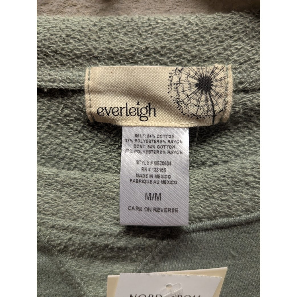 Everleigh Sage Green Size Medium Sweatshirt Womens Long Sleeve Crew Neck