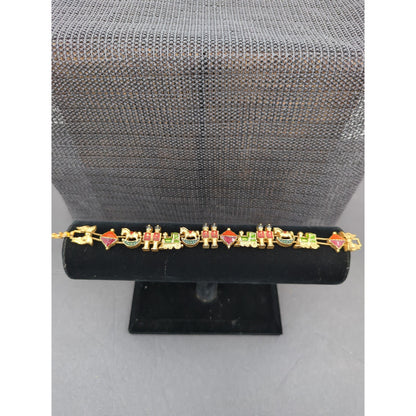 Vintage Fashion BRACELET Avon 8" toy soldiers enameled slide holiday