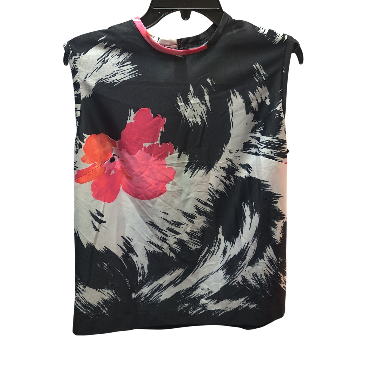 Donovan Galvani Vintage Abstract Floral 2 Pc Set Large Jacket Sleeveless Top