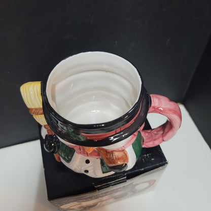 Vintage home trends ceramic snowman Christmas mug