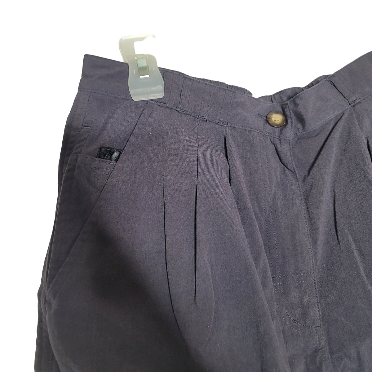 North face shorts womens large charcoal gray bermuda pleat front pockets walking