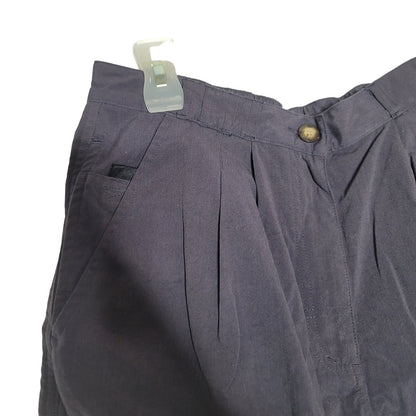North face shorts womens large charcoal gray bermuda pleat front pockets walking