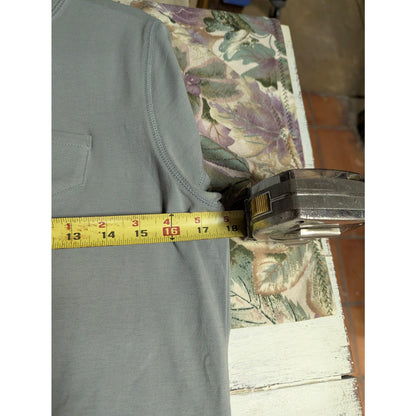 Ruff Hewn Pocket Knit Tee Womens Medium Sage Green Crew Neck Short Sleeve T-Shirt