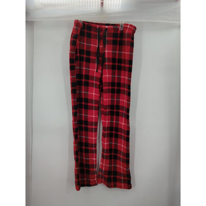 Teens  Juniors Red and Black Plaid Fleece Pajama Pants Small Cozy Comfy