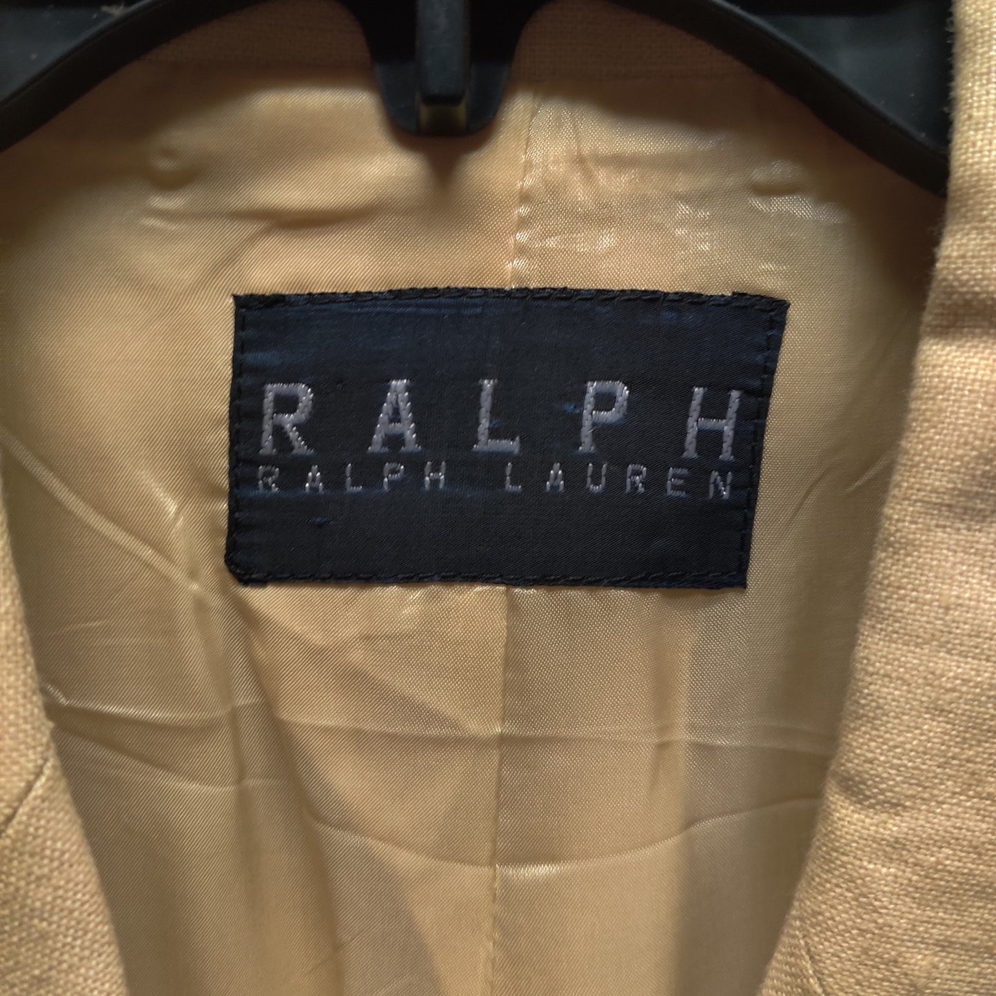 Lauren by Ralph Lauren Vintage Peach 100% Linen Double Breasted Blazer Small