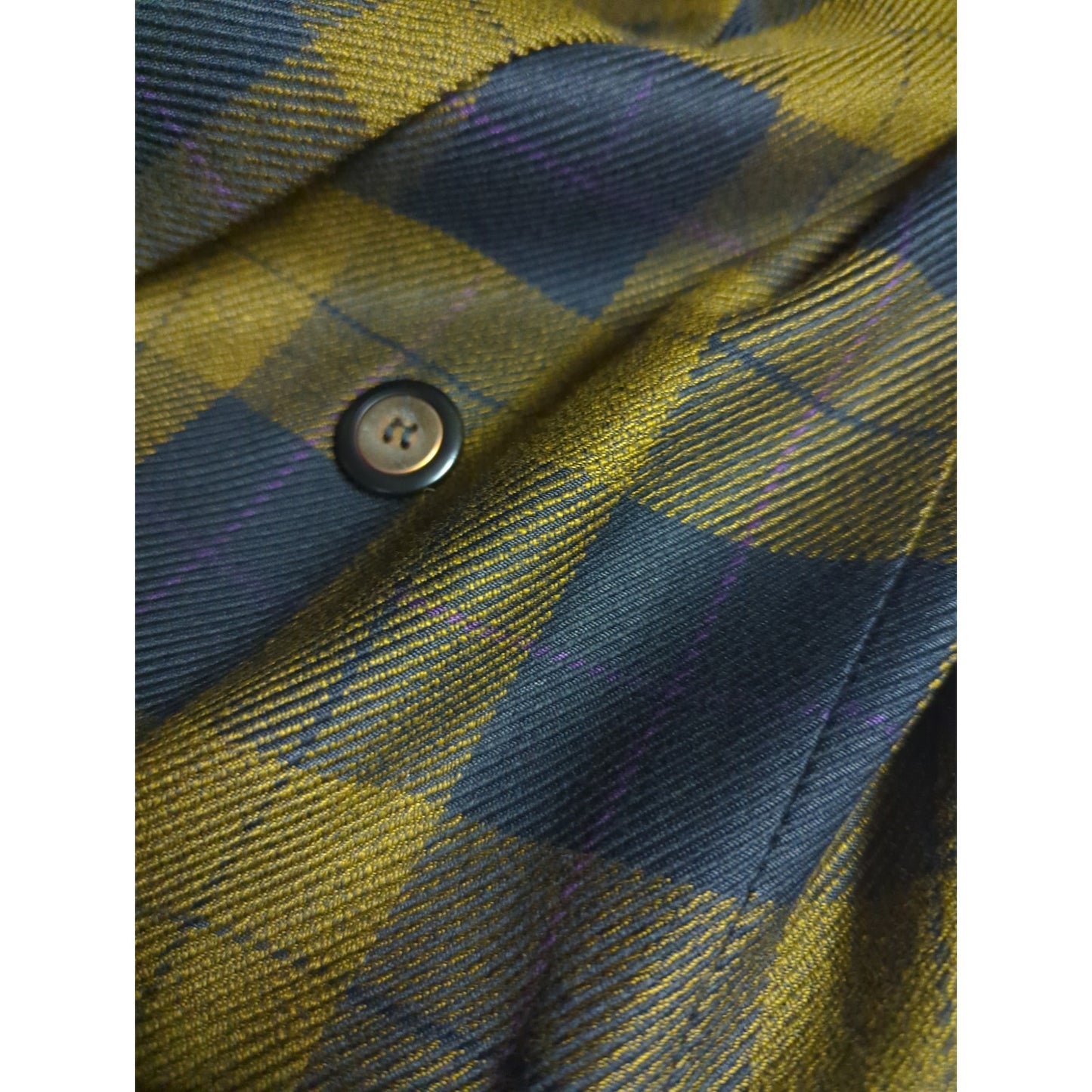 Kasper for ASL Size 4 Muted Gold Black Check Double Breasted Blazer Career