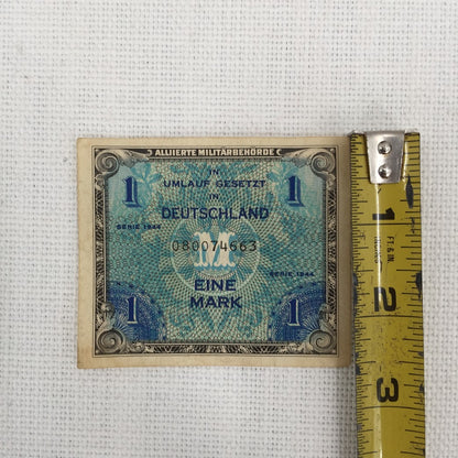 1944 Germany 1 EINE mark Allied Military Currency American Occupied Zone WWII