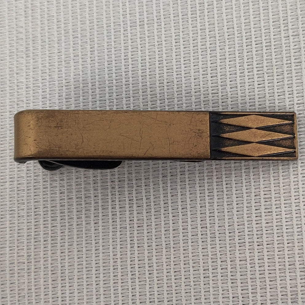 Hickok MCM Brass Tie Clip Mid Century Modern Dapper Gentleman